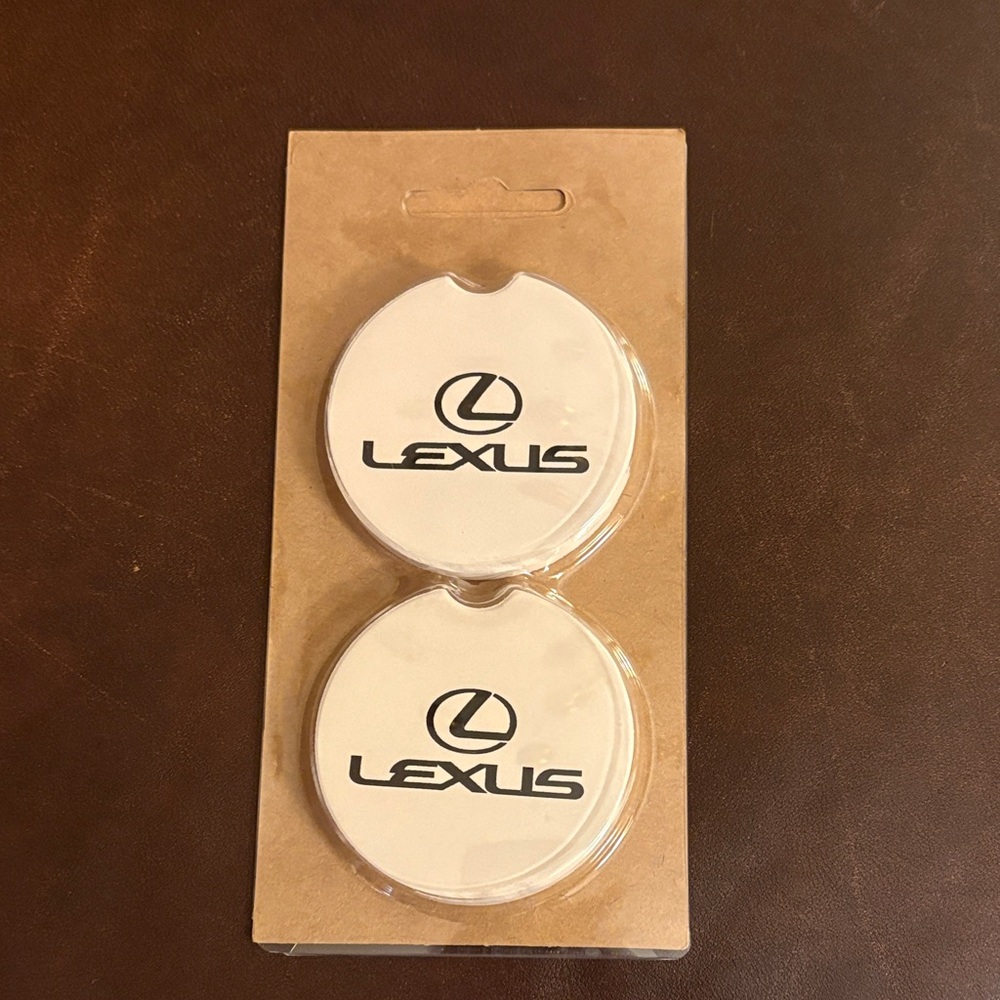 Lexus White Car Coasters